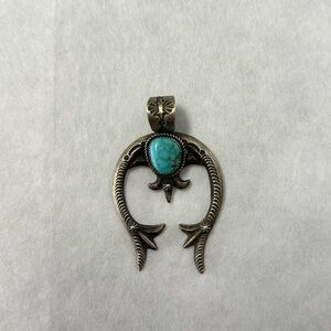 Gorgeous genuine Turqouise  Naja Pendant signed and stamped